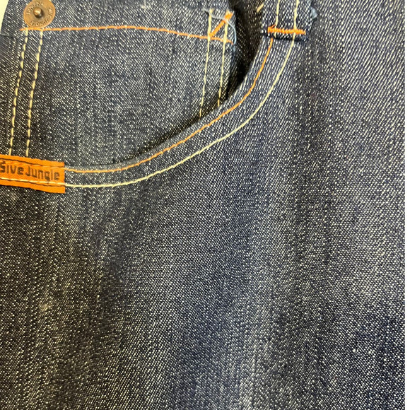 Vintager Y2K 5ive Jungle Co Baggy Streetwear New York Jean Shorts Mens Size 36 - Picture 3 of 7